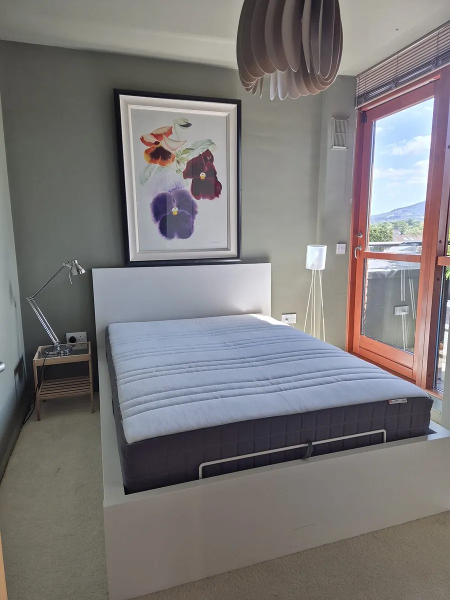 Double bed frame and mattress - Image 1