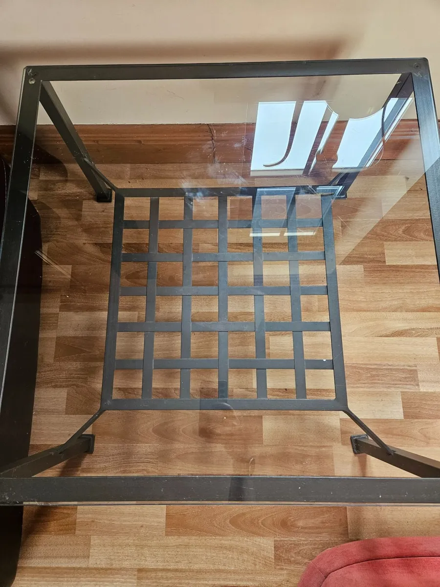 Ikea 68 by 68cm glass table - Image 2