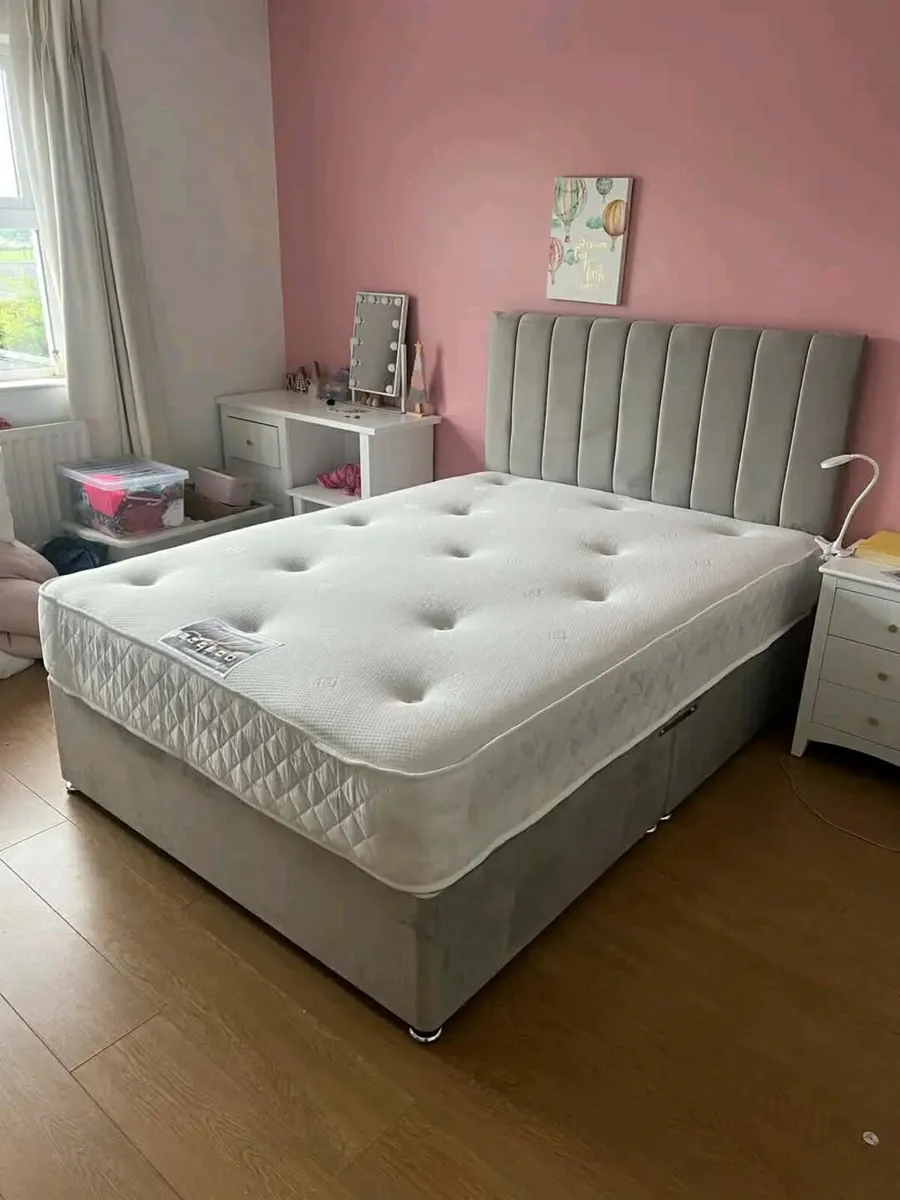 Divan Double & King Size Bed Frame With Mattress - Image 1