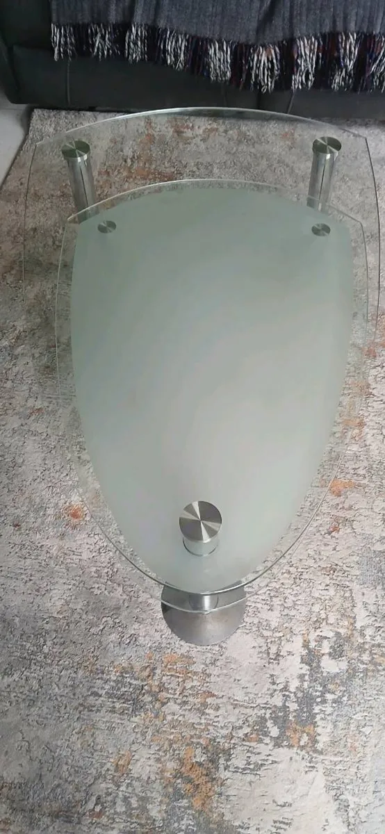 Double Glass coffee table . - Image 3