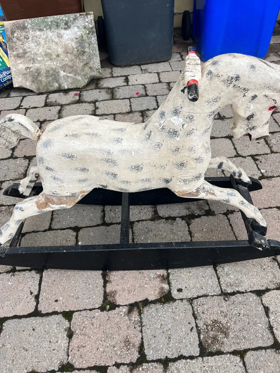 Antique Rocking Horse Folk Art - Image 4