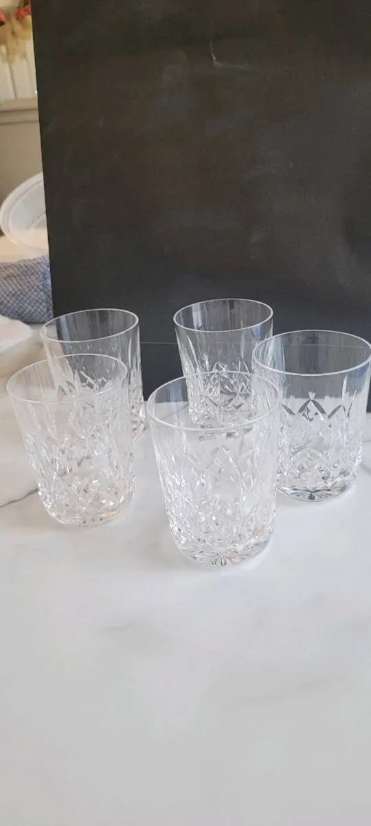 Waterford Crystal Whiskey Glasses x 5 - Image 1