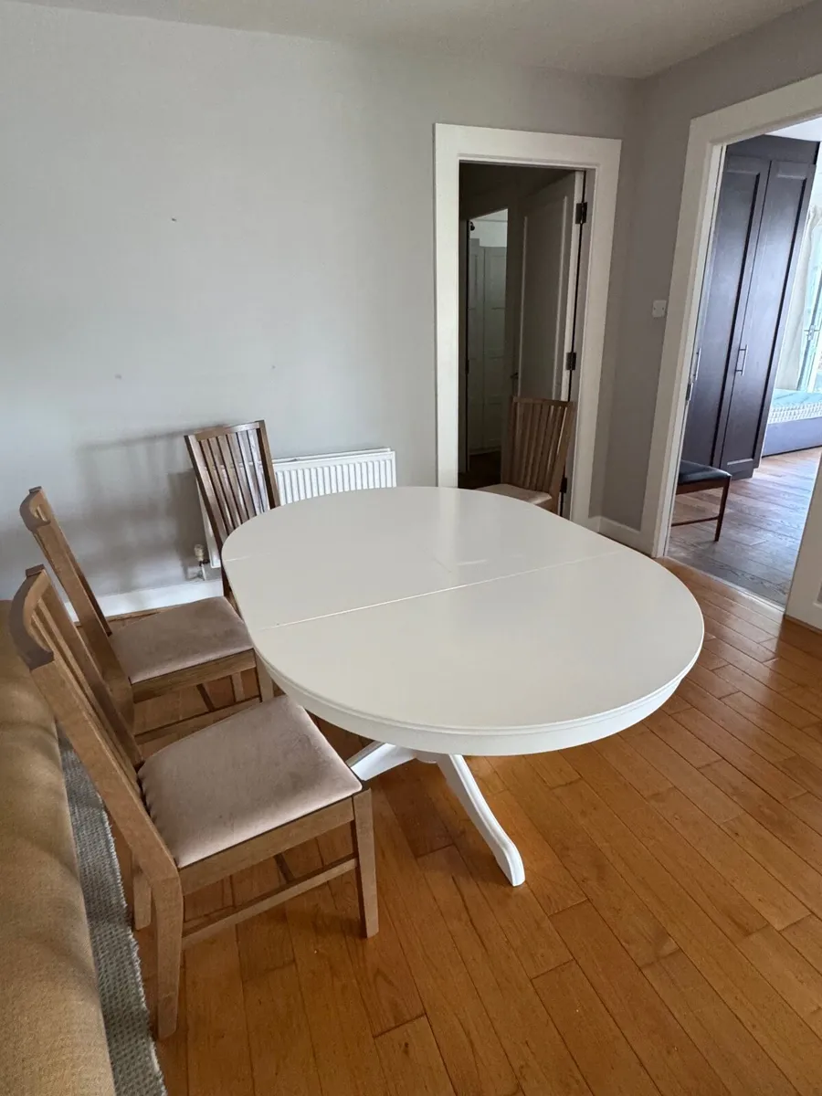 IKEA INGATORP Extendable Oval Dining Table – White - Image 4