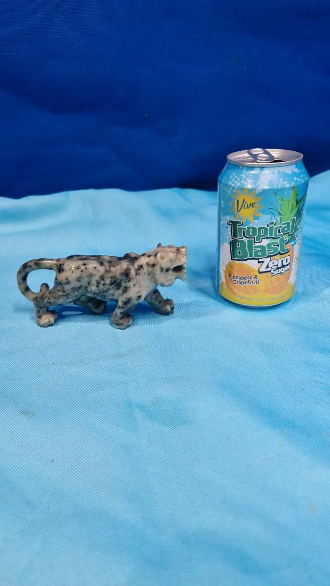 Hand-Carved Stone Leopard - Image 2
