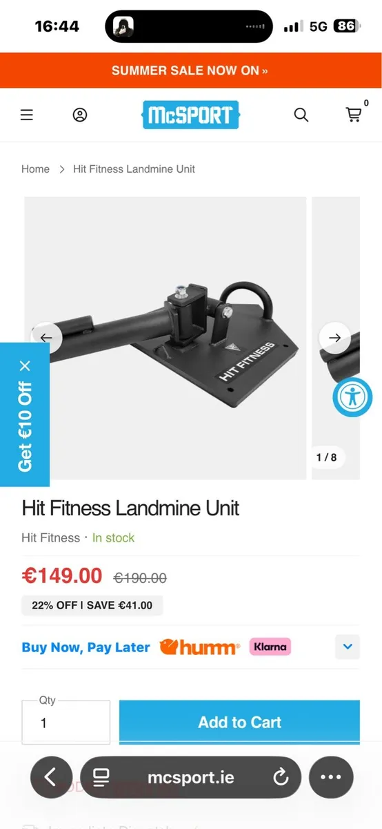 COMMERCIAL LARGE GYM LANDMINE ORIGINALLY 175 EURO! - Image 1