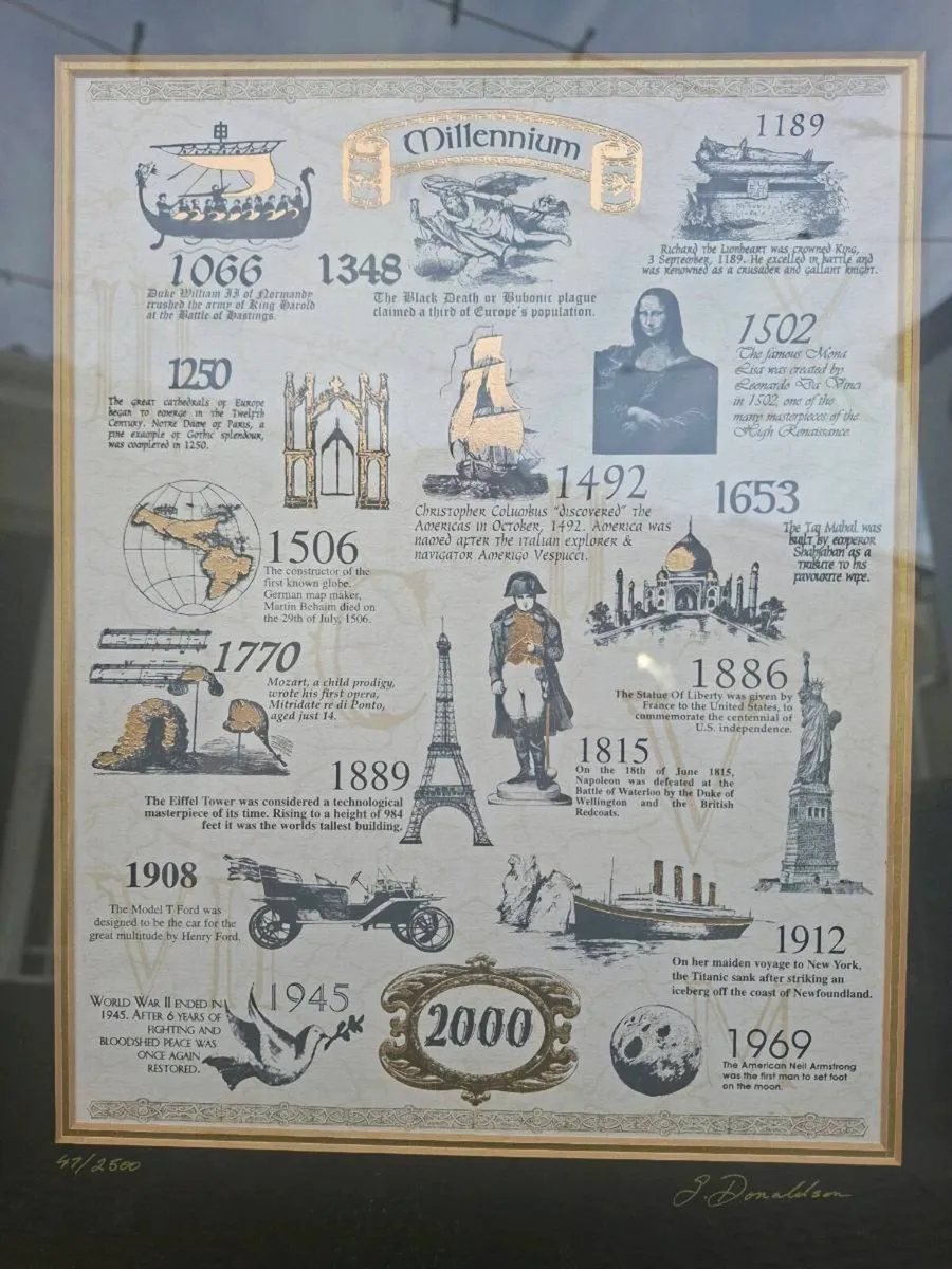 World Millennium Limited Edition signed print - Image 3