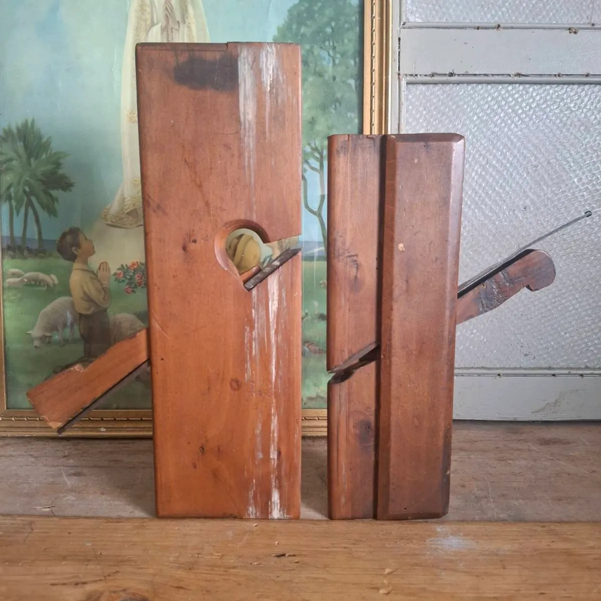 Pair of Antique French Wooden Joinery Planes - Image 1