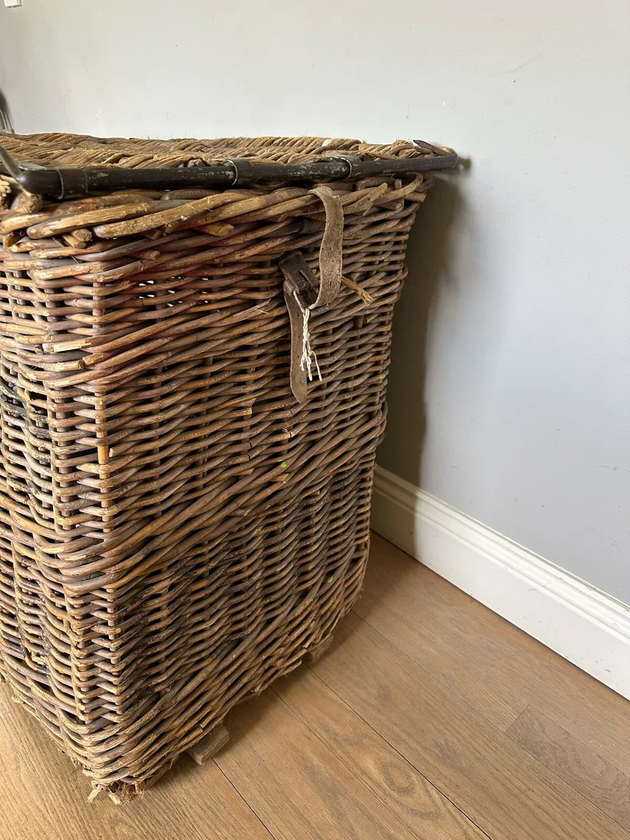 Antique textile mill basket - Image 2