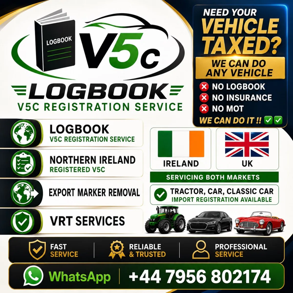 Log book lost REPLACEMENT LOGBOOKS V5c EXPRESS - Image 1