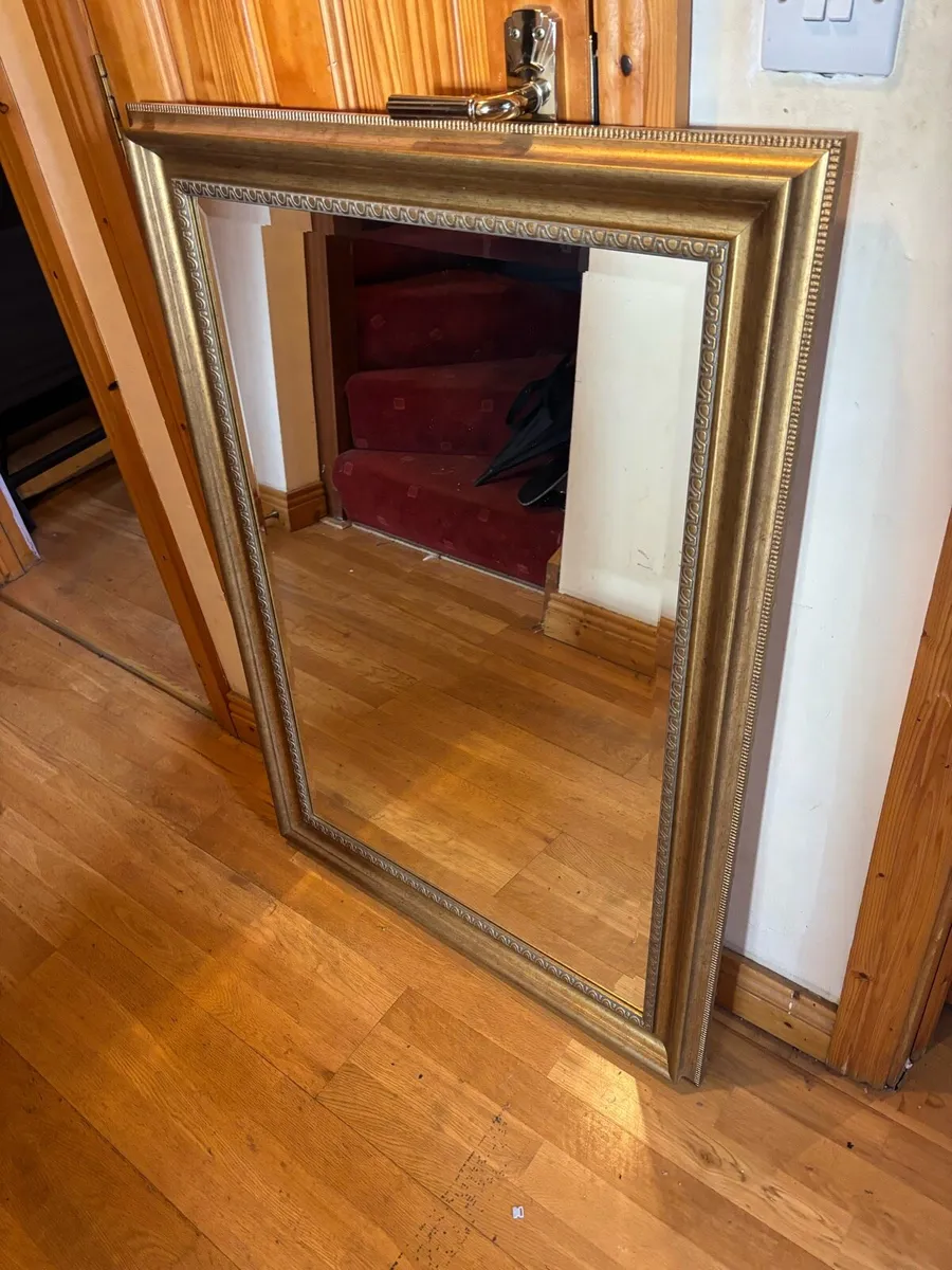 Solid Metal Golden Mirror - Image 1
