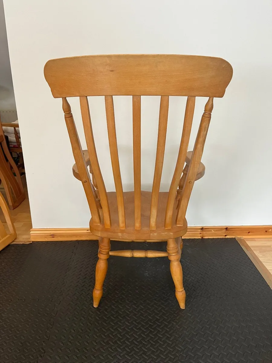High back solid wood arms chairs - Image 3