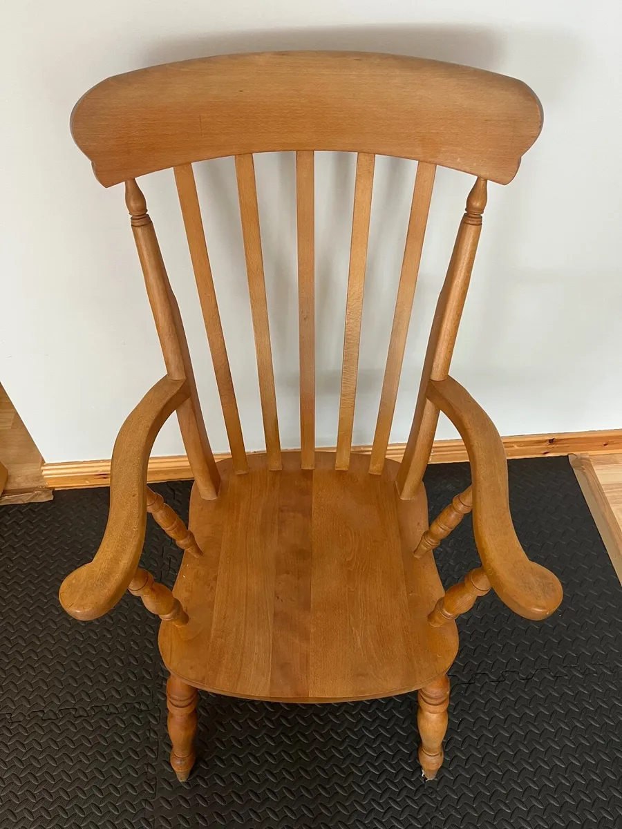 High back solid wood arms chairs - Image 2