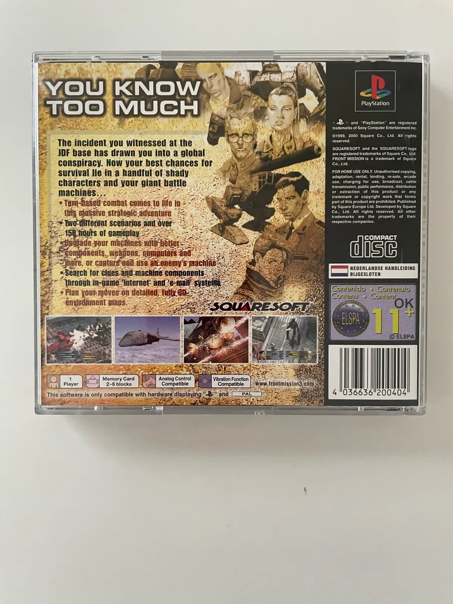 PlayStation 1 PS1 Front Mission 3 PAL Europe - Image 3
