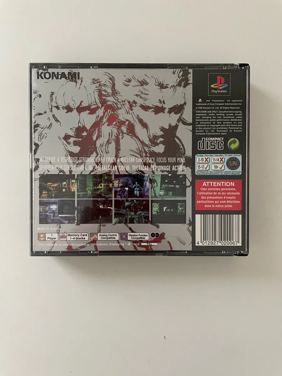 PlayStation 1 PS1 Metal Gear Solid - Image 3