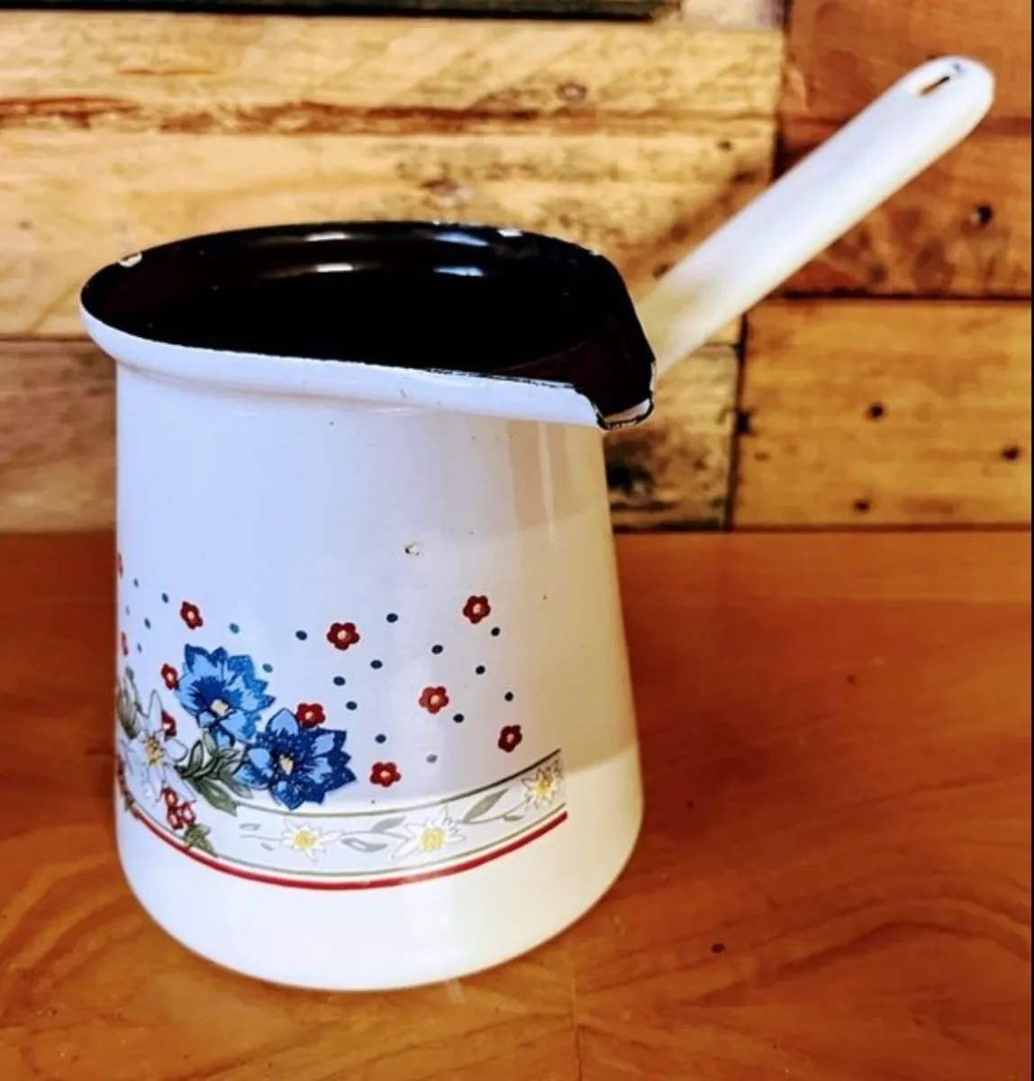 Vintage enamel coffee pot