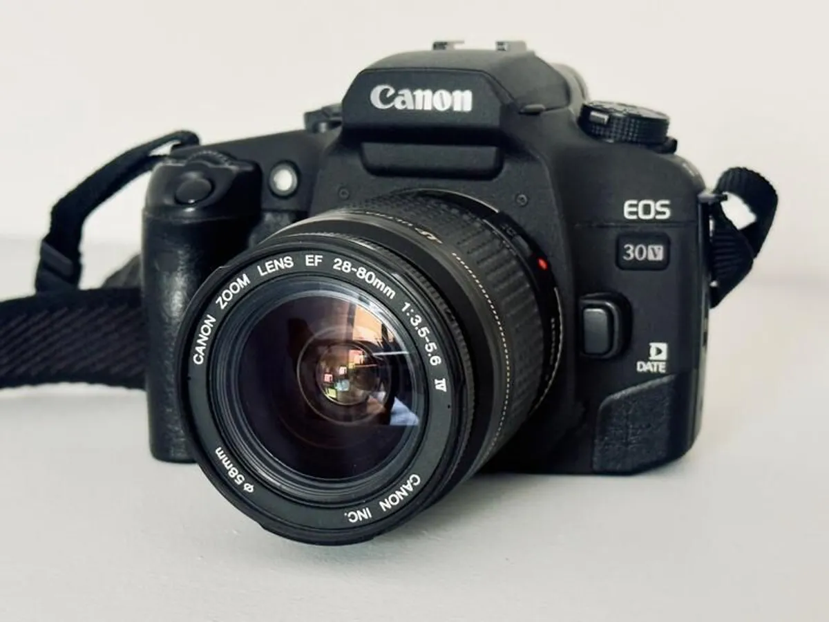 Canon EOS 30V 35mm Film Camera + Canon EF 28-80mm f/3.5-5.6 Lens - Image 1