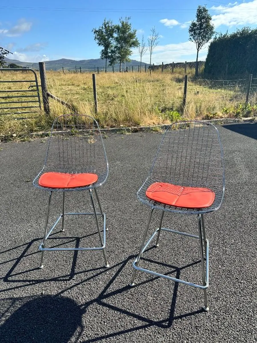Pair of Vintage Knoll Stools - Image 1