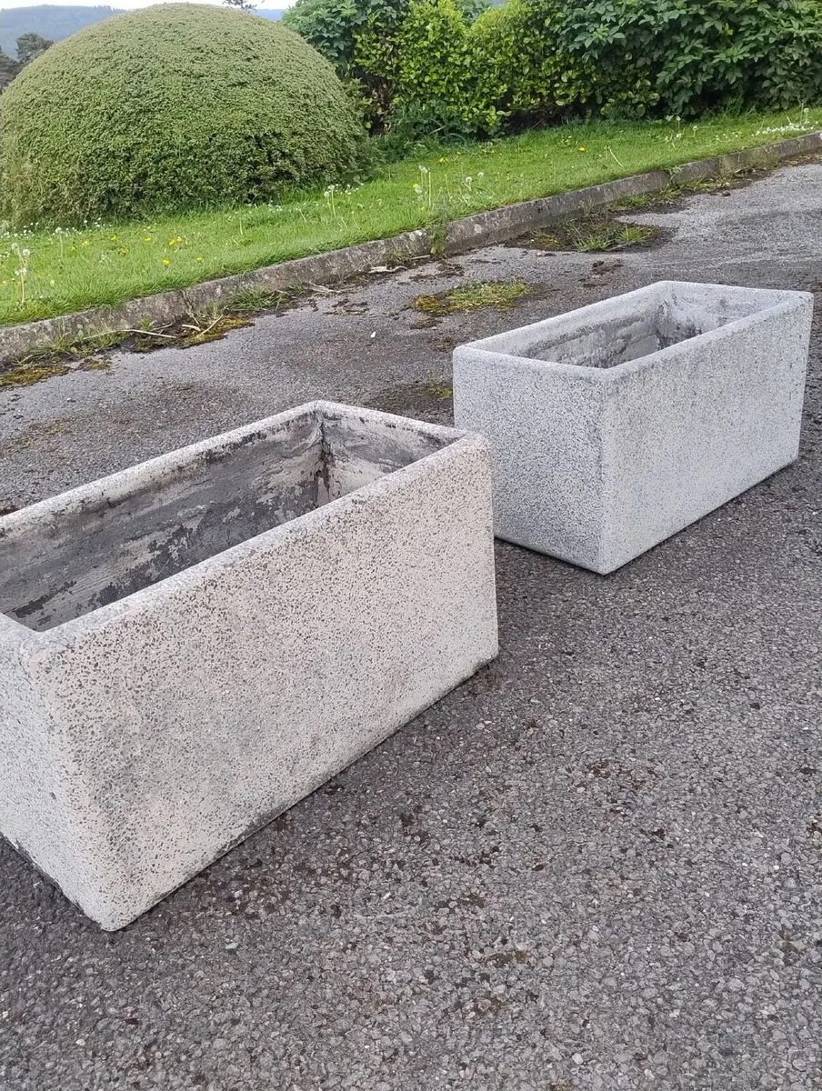 Five Terrazo Stone Planters - Image 2