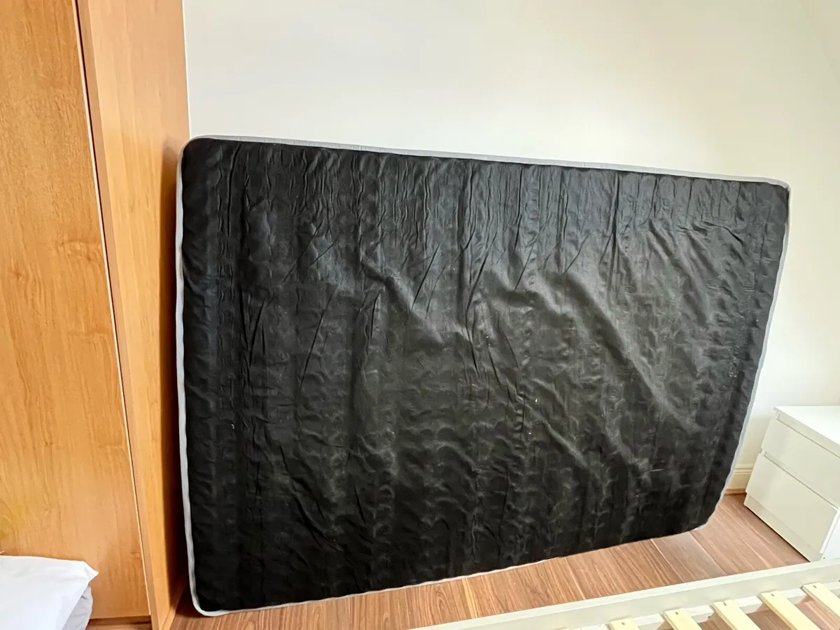 Double bed + mattress+ Ikea mattress topper - Image 3