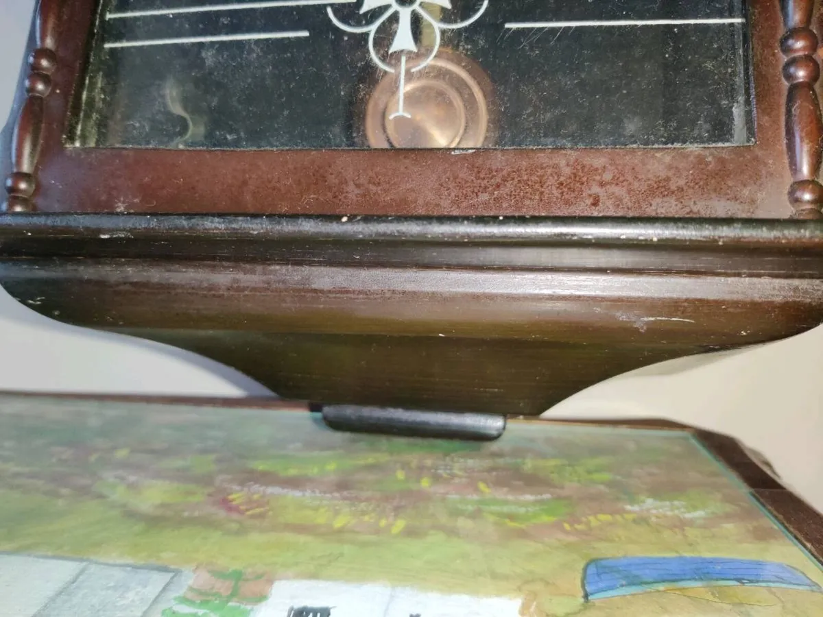 EDWARDIAN MAHOGANY WOOD, Working Wall Clock ! - Image 2