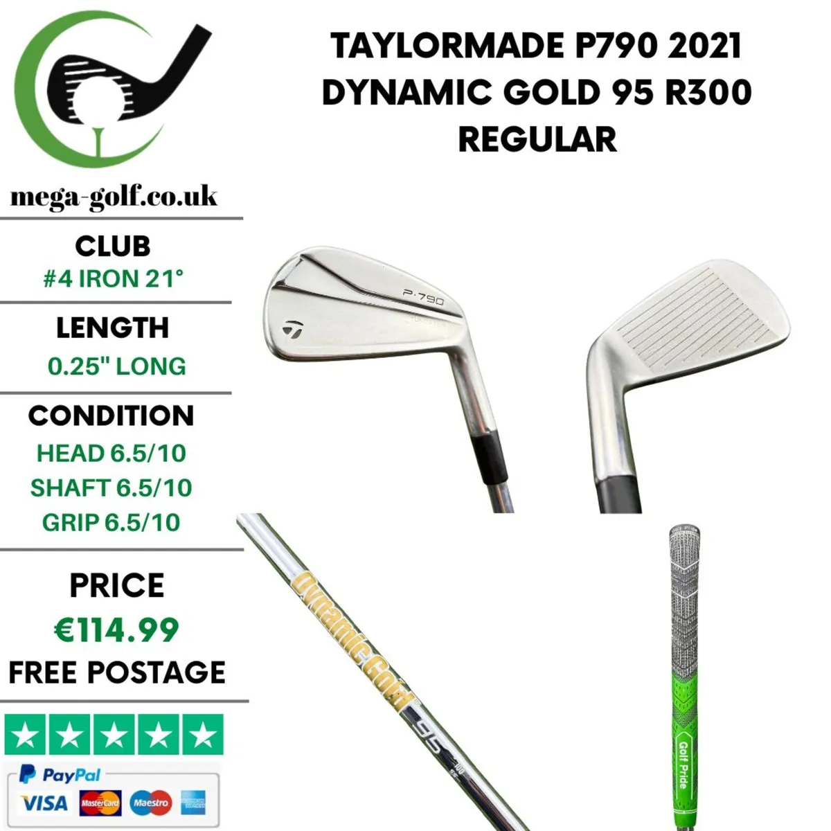 Taylormade P790 2021 #4 Iron 21° / Regular - Image 1