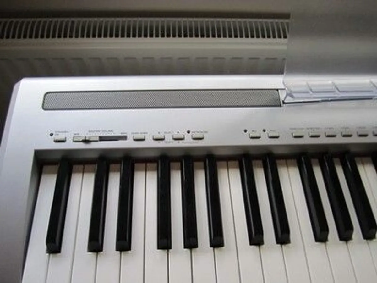 Yamaha P85S Digital Piano  Silver  Matching Stand & 3 Pedal Unit - Image 3