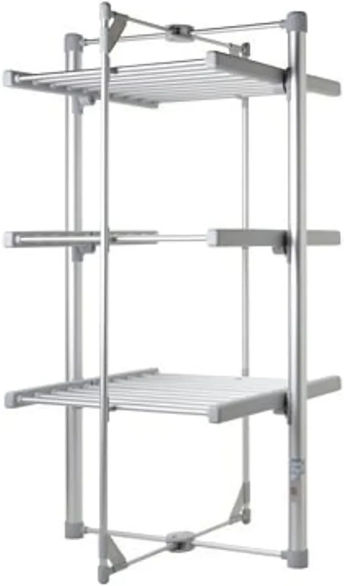 Mini 3-Tier Heated Clothes Airer Foldable Shelves - Image 3