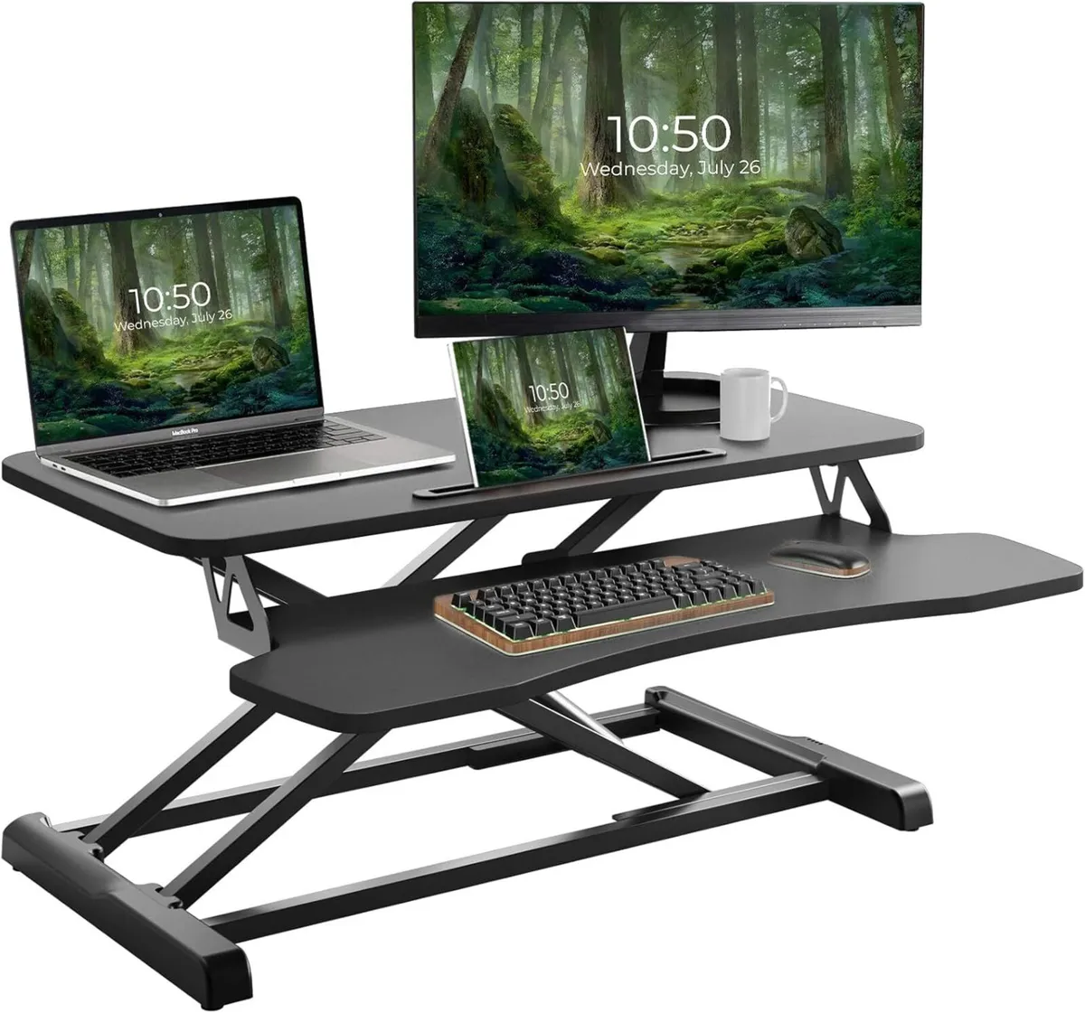 Standing Desk Converter Height Adjustable Sit - Image 1