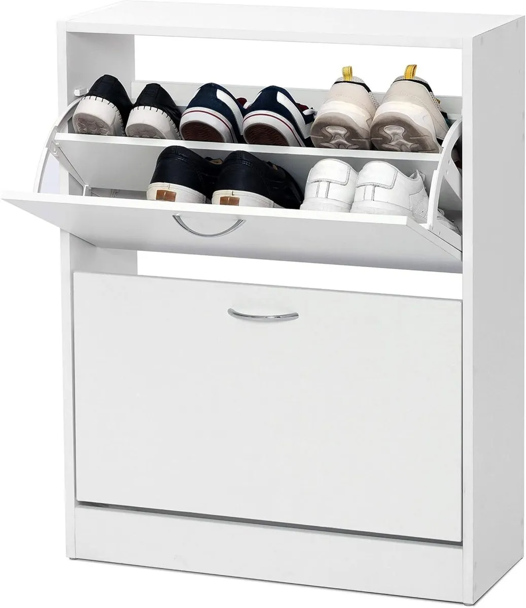 Shoe Cabinet with 2 Flip Drawers - Image 1