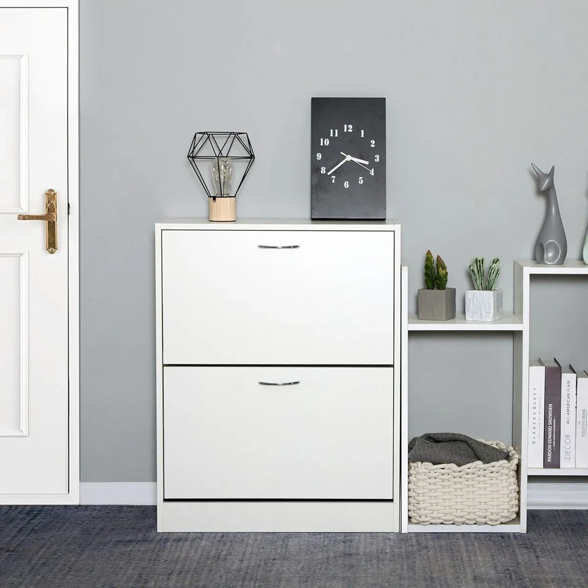 Shoe Cabinet with 2 Flip Drawers - Image 2