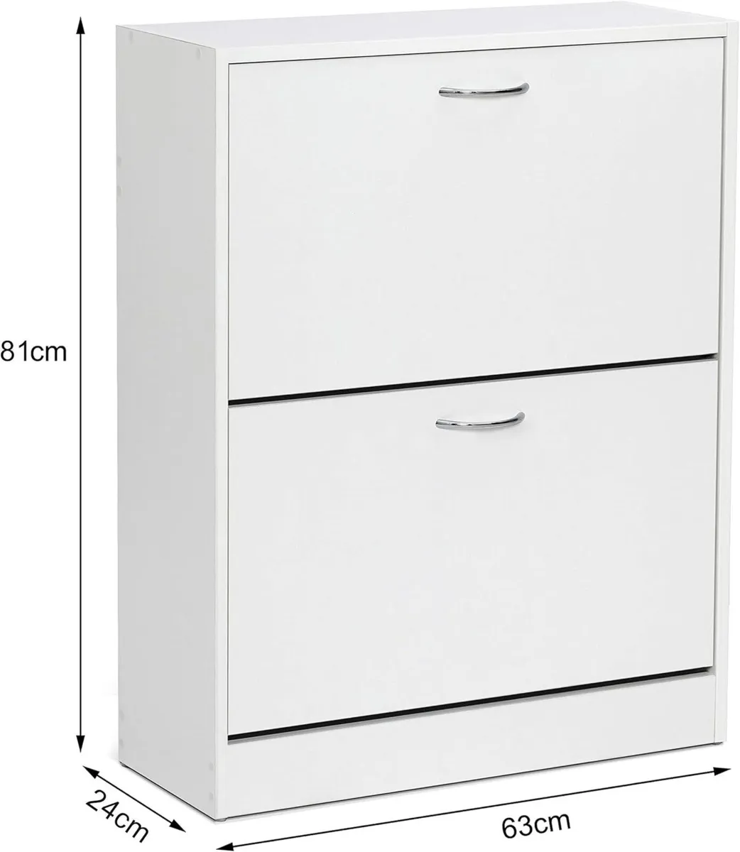 Shoe Cabinet with 2 Flip Drawers - Image 3