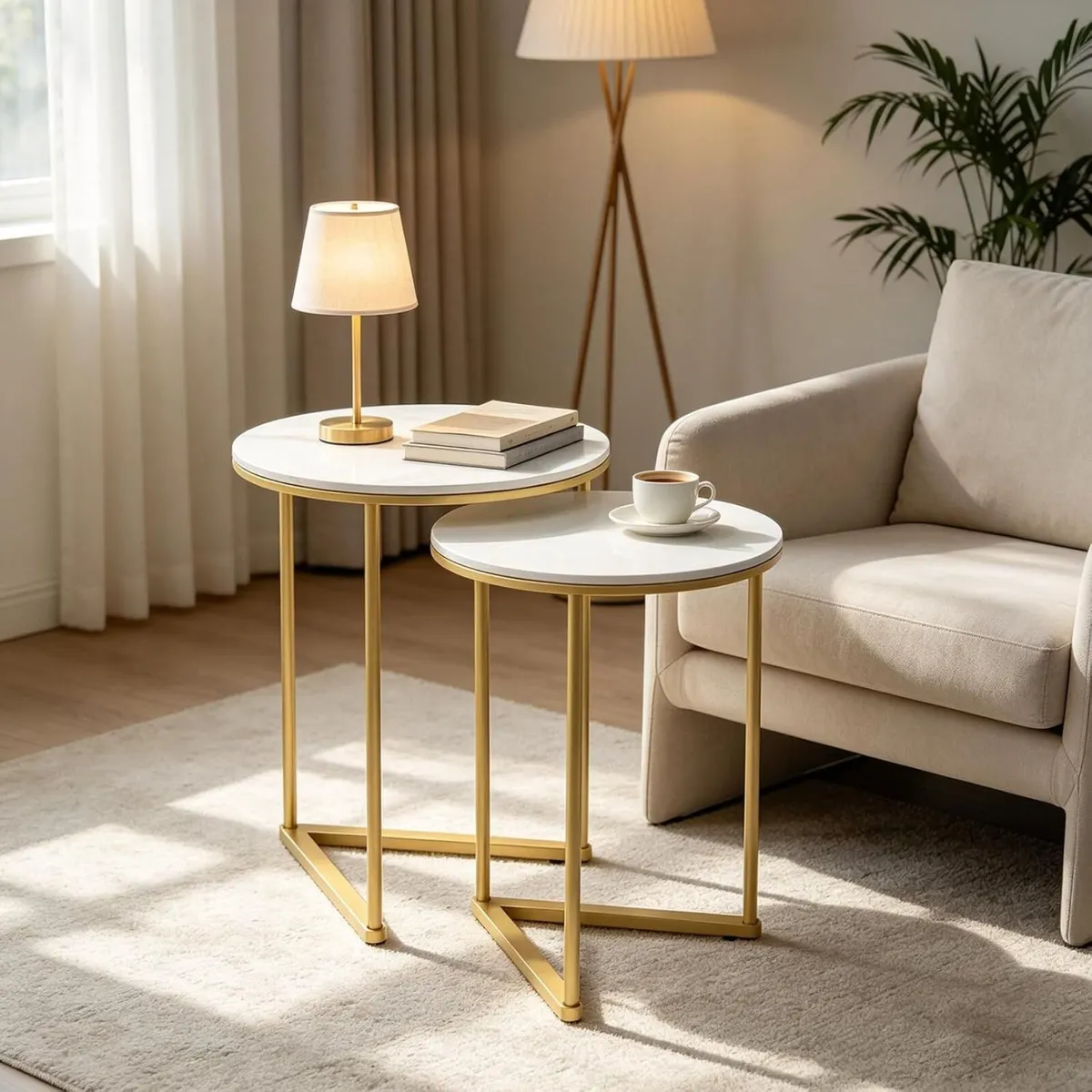 Nesting Side Tables Sintered Stone Top - Image 1