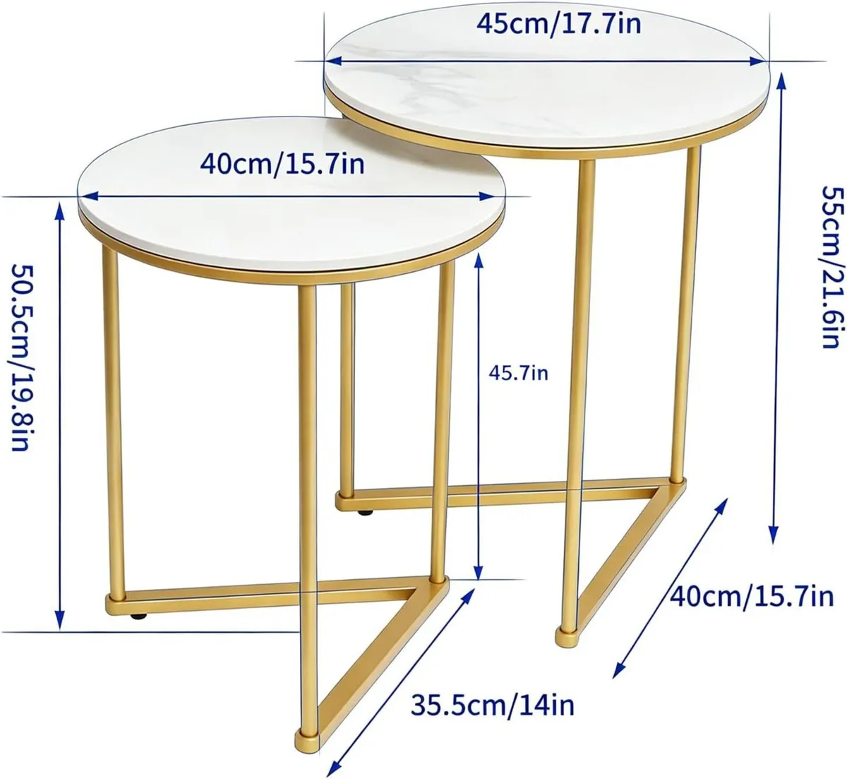 Nesting Side Tables Sintered Stone Top - Image 2