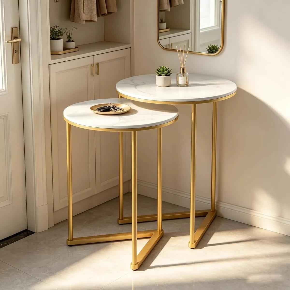 Nesting Side Tables Sintered Stone Top - Image 4