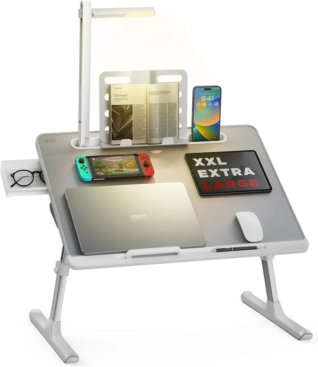 Laptop Bed Tray Desk with LED Light Xx-Large - Image 1