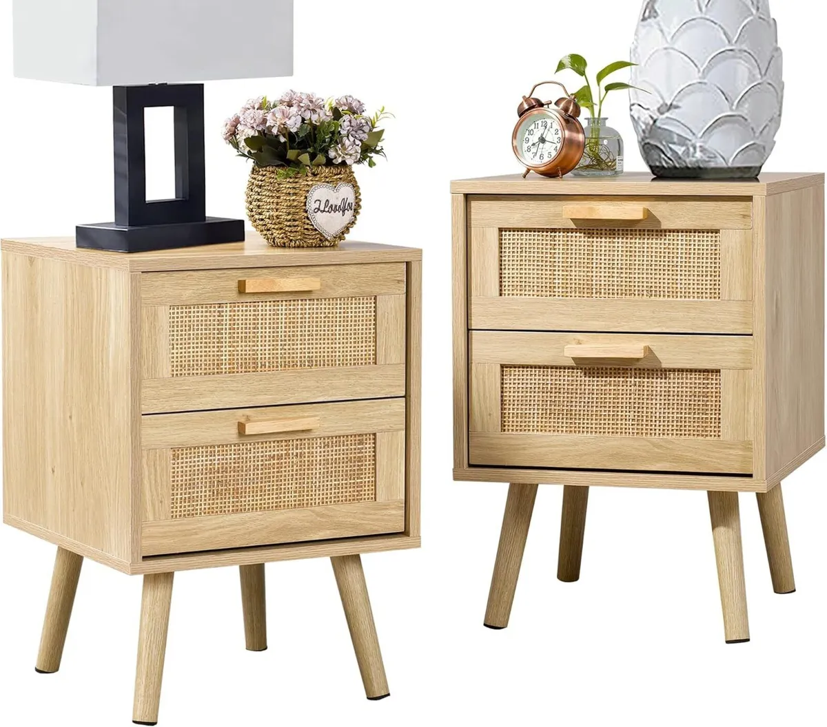 Bedside Tables Side Table with 2 Hand Made (Set - Image 1