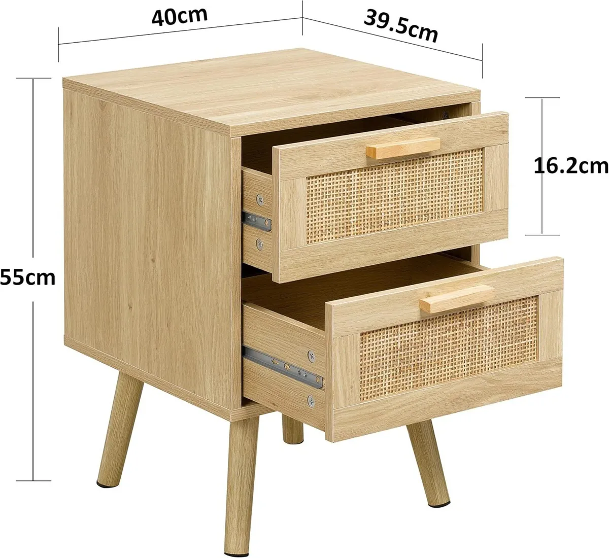 Bedside Tables Side Table with 2 Hand Made (Set - Image 3