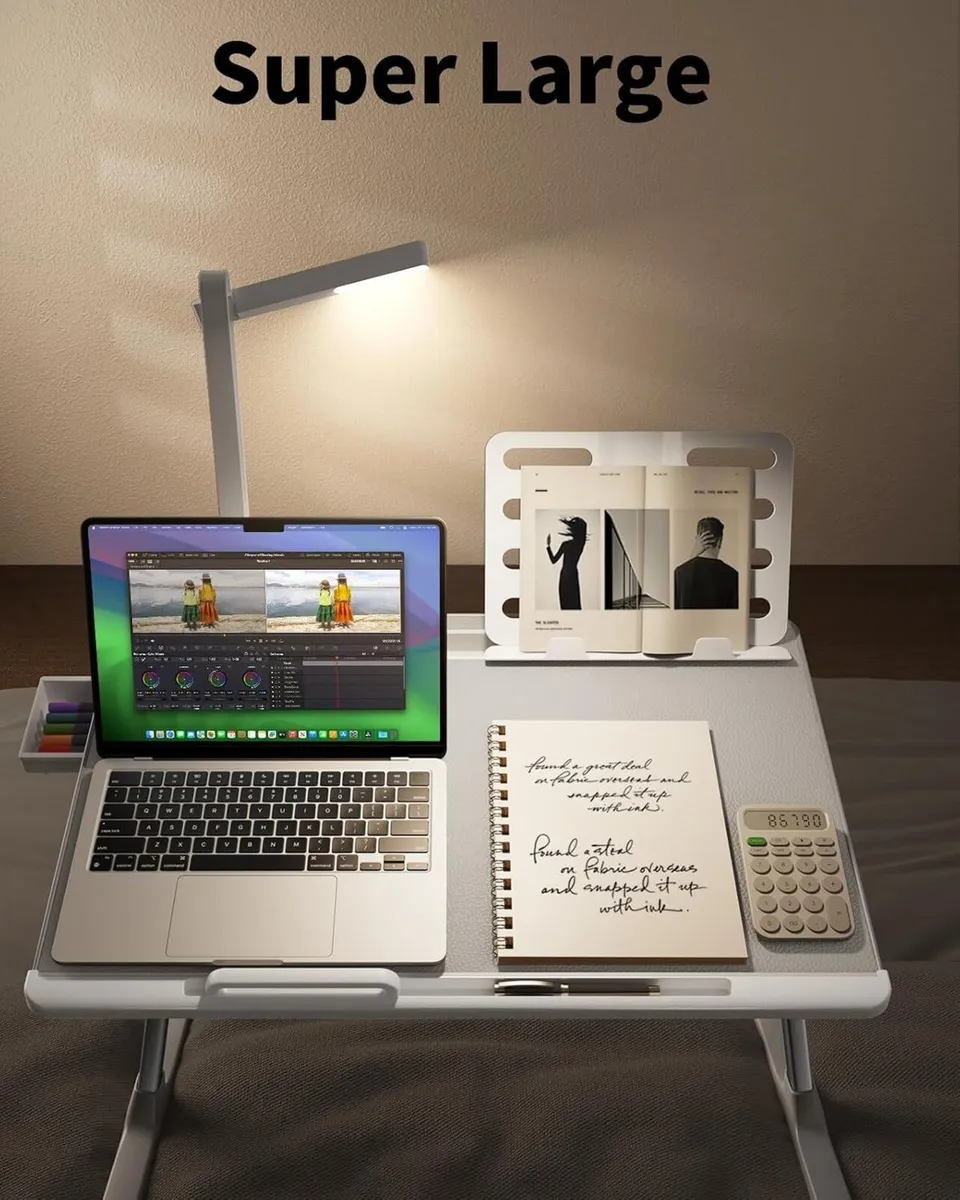 Laptop Bed Tray Desk with LED Light Xx-Large - Image 4