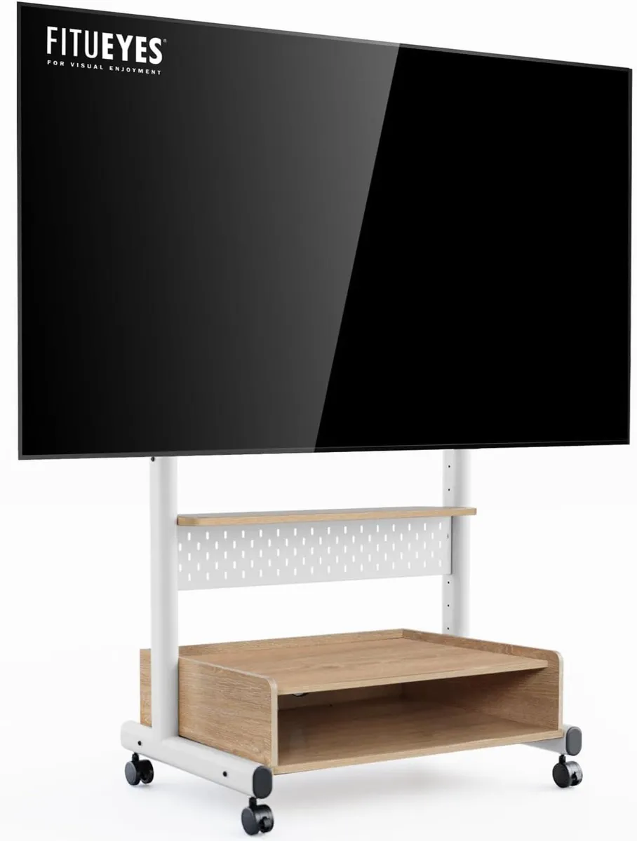 TV Stand on Wheels with Peg Board - Image 1