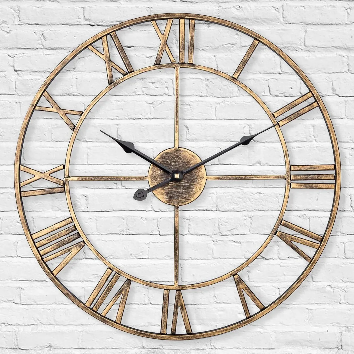 Silent Metal Skeleton Wall Clock European - Image 1