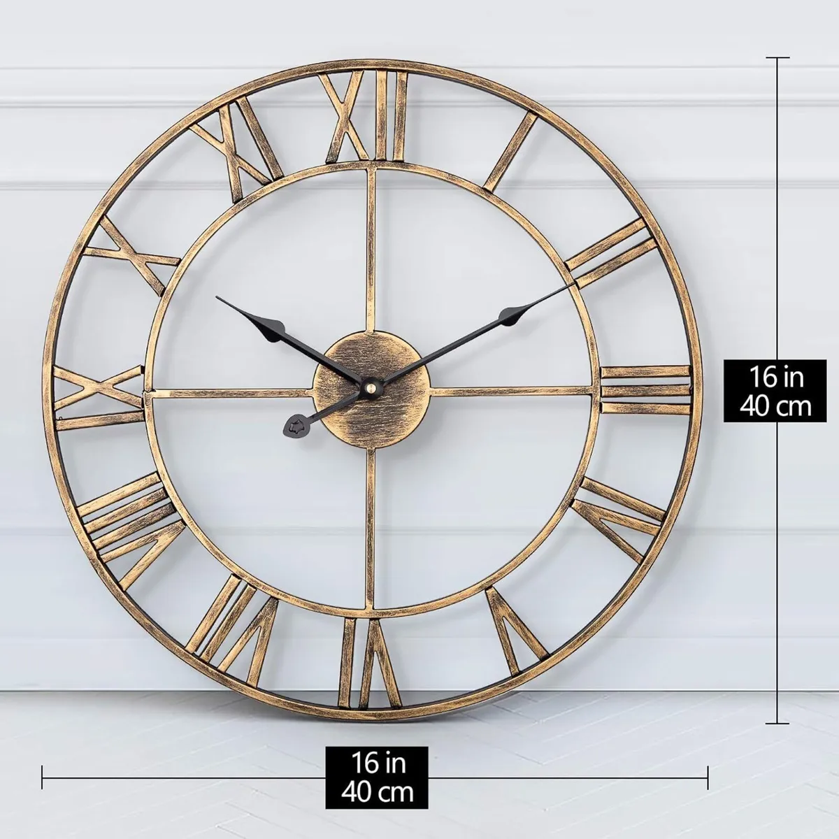 Silent Metal Skeleton Wall Clock European - Image 3