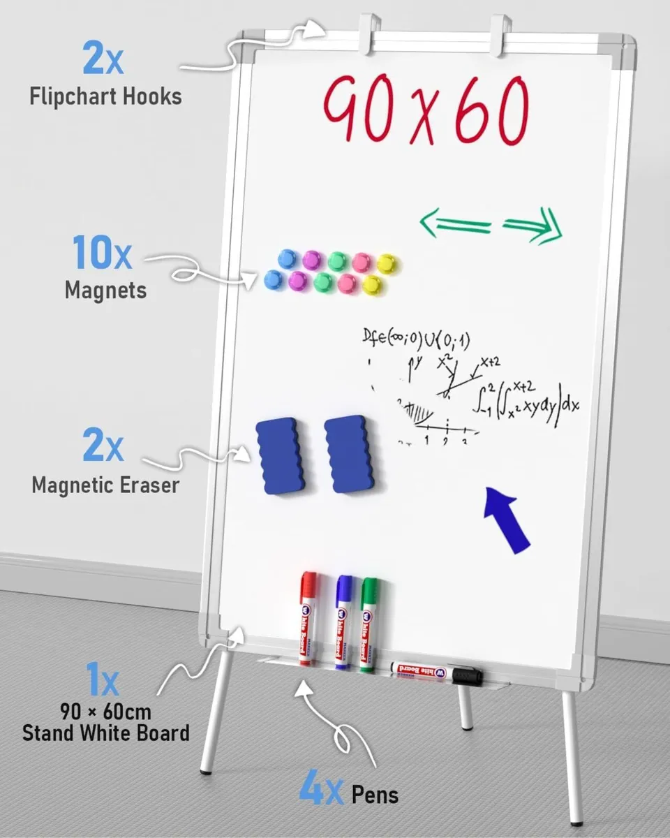 Flip Chart Whiteboard with Stand 90 X 60CM - Image 2