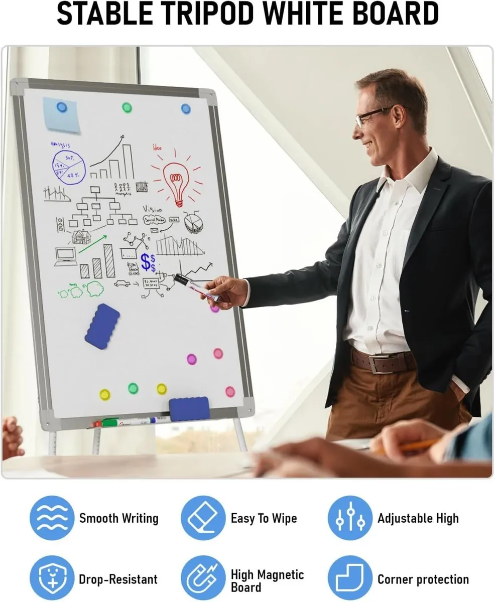 Flip Chart Whiteboard with Stand 90 X 60CM - Image 3