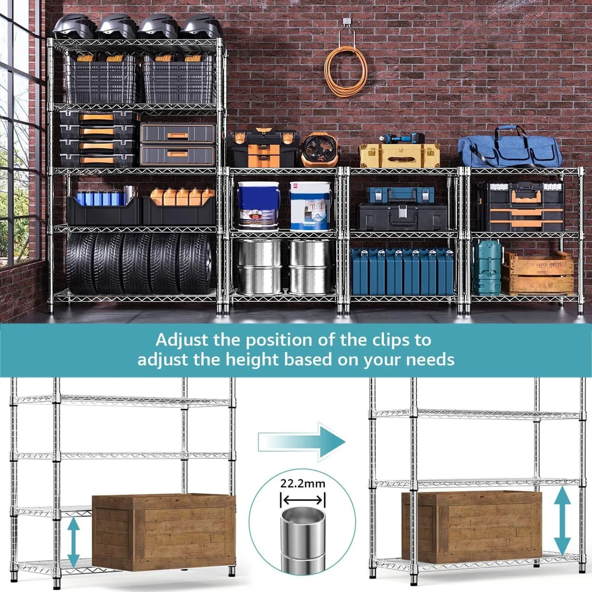 Adjustable Shelves Heavy Duty Wire Pantry Shelving - Image 4