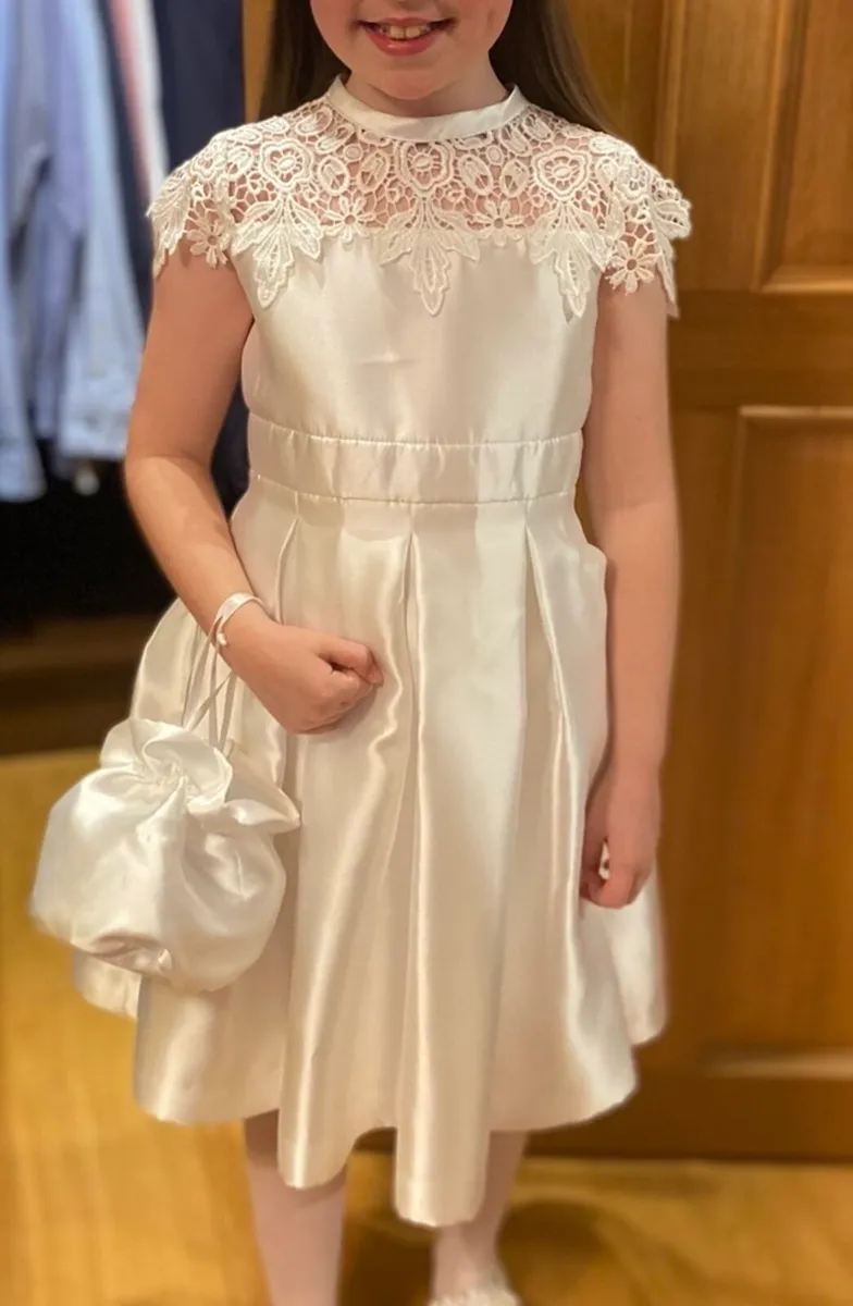 Darcy Bow Communion Dress and Bag - Image 3