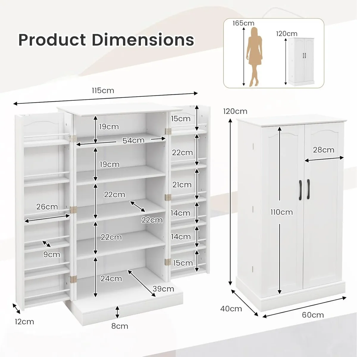 Kitchen Cupboard Wooden Buffet Pantry Cabinet - Image 3