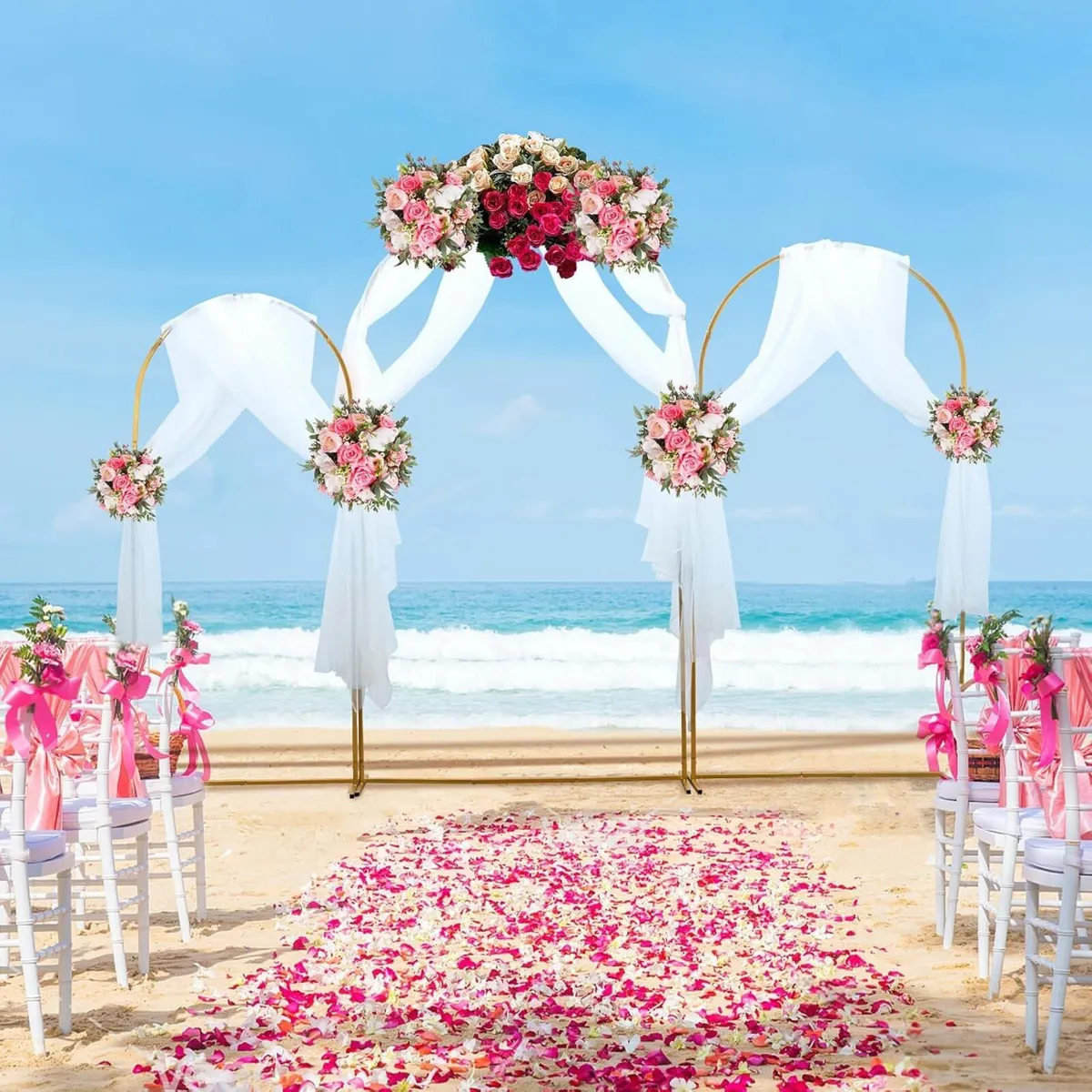Metal Arch Backdrop Stand 7.2 6.6 5.9FT Wedding - Image 2