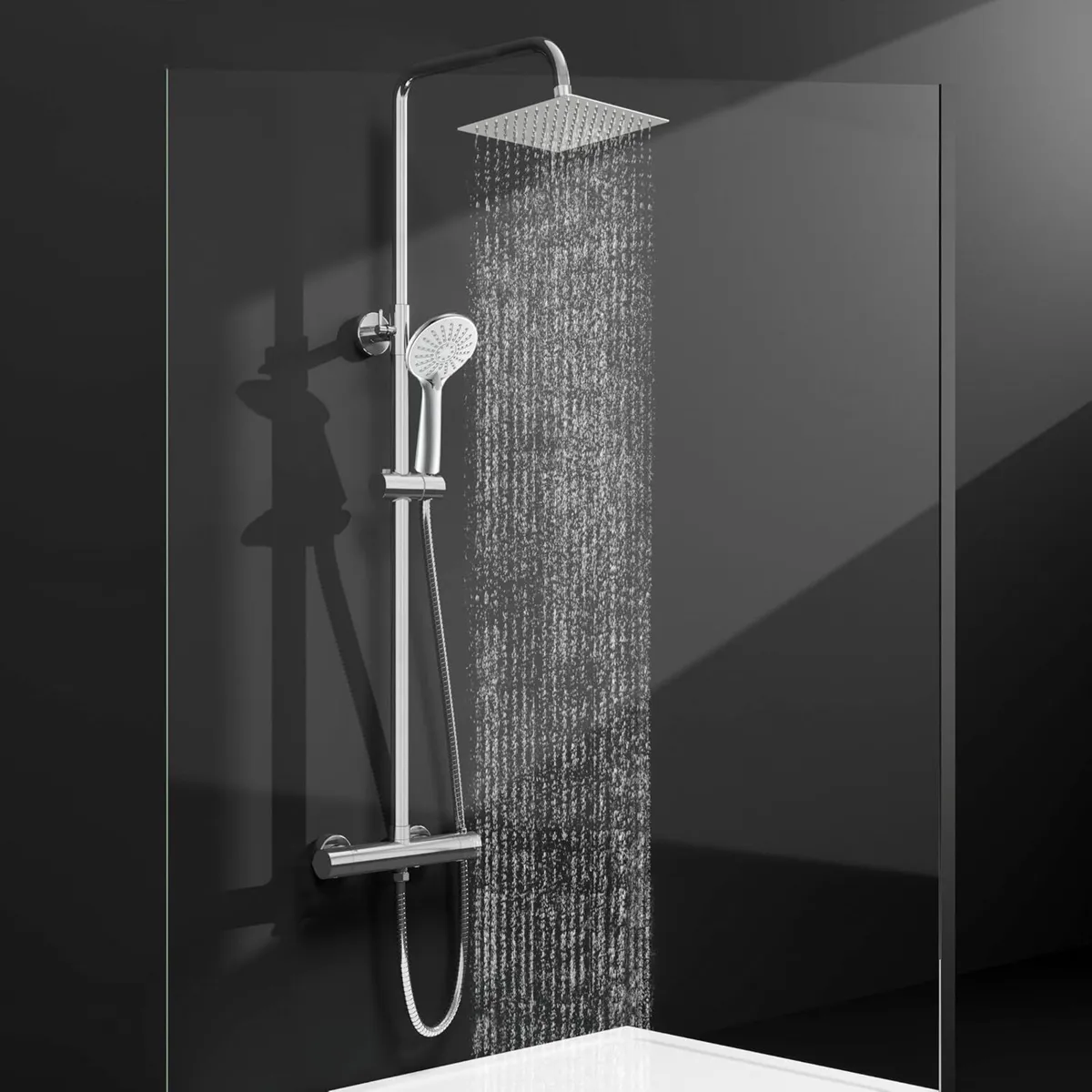 Bar Mixer Shower Set System Adjustable Height - Image 1