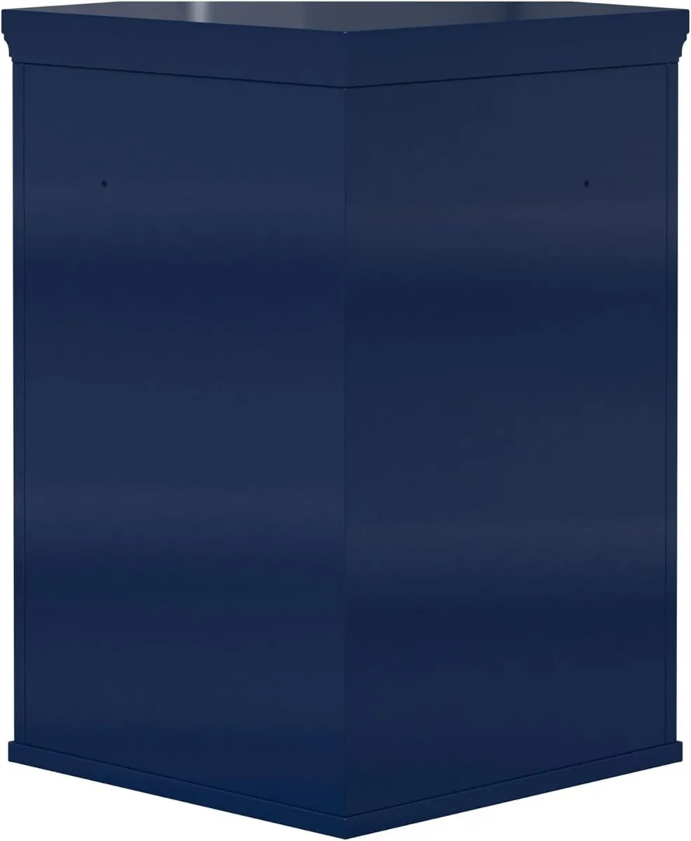 Glancy Removable Corner Wall Cabinet with Faux - Image 4