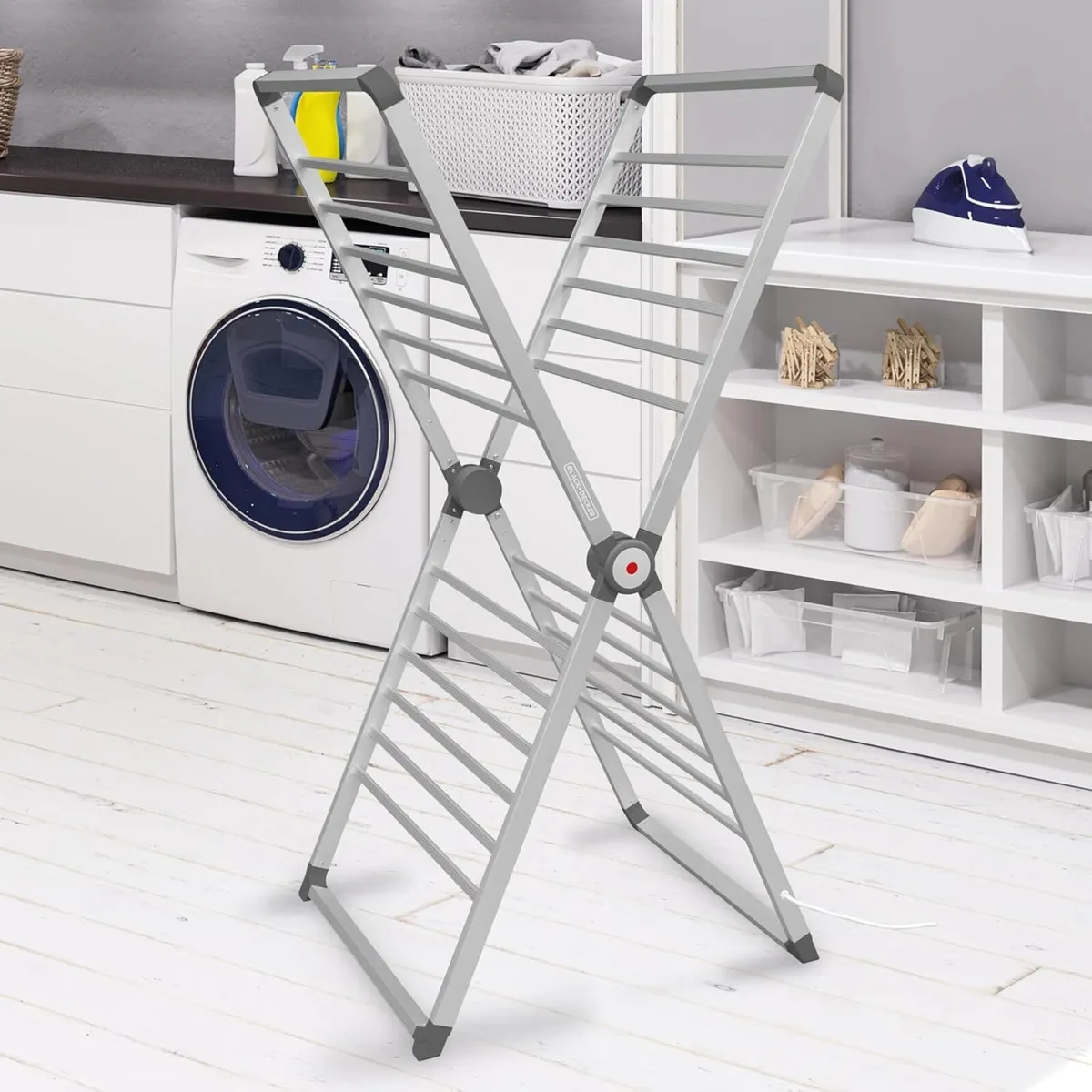 X-Frame Folding Heated Clothes Airer 12.5m - Image 3
